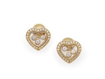 CHOPARD ''HAPPY DIAMONDS''
 - PAIRE DE BOUCLES...