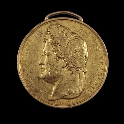 MEDAILLE d'Epoque Louis Philippe en or transformée...