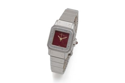 CARTIER ''SANTOS'' PM - MONTRE BRACELET DE...