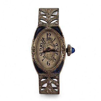 BOITIER DE MONTRE DE DAME Circa 1900 en or...