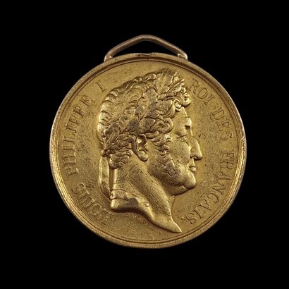 MEDAILLE d'Epoque Louis Philippe en or transformée...