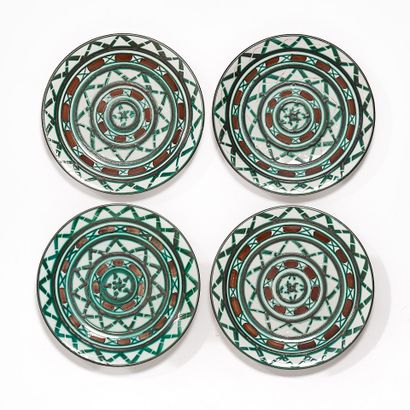 Robert PICAULT (1919-2000)
Set of 6 ASSIETTES...