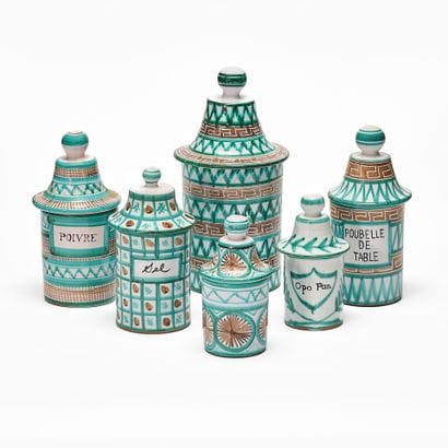 Robert PICAULT (1919-2000)
Set of 6 COUVERED...