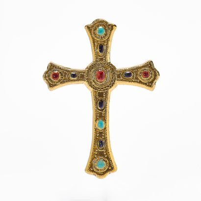 François LEMBO (1930-2013)
CRUCIFIX
Gold-glazed...