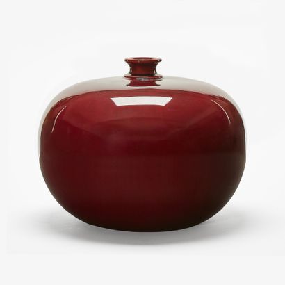 MUSARRA 20th Century
LARGE Swollen VASE
Oxblood...