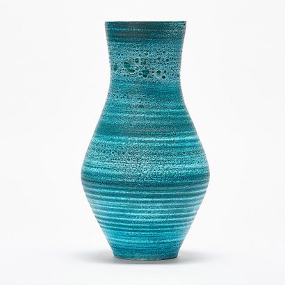 ACCOLAY XXème Siècle 
VASE BALUSTRE
Céramique,...