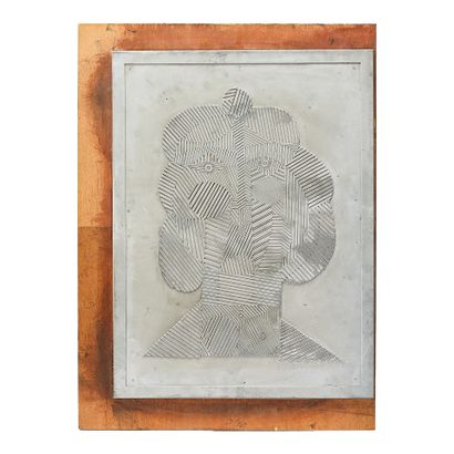 Roger CAPRON (1922-2006)
Metal PRINTING MATRIX
Face...