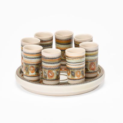 Marcel GUILLOT (1910-1985)
LIQUEUR SET Comprising...