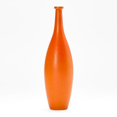 André-Jean DOUCIN (1926-2009)
SOLIFLORE VASE
Orange-glazed...