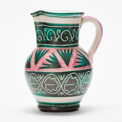 ALLIX XXth Century
PICHET with foliage 
Glazed...
