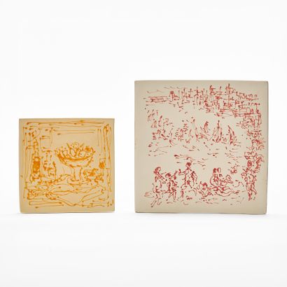 André COTTAVOZ (1922-2012)
DEUX COUPES bord...