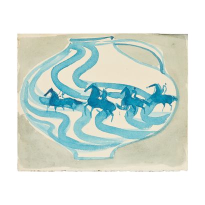 André BRASILIER (1929)
Projet de décor de...