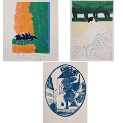 André BRASILIER (né en 1929)
TROIS LITHOGRAPHIES...