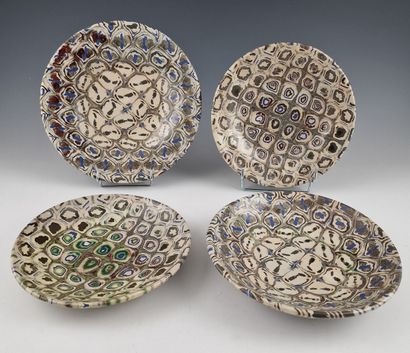Marcel GIRAUD 20th Century
Set of 4 ASSIETTES
Mixed...