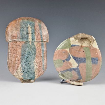 Thierry FINIDORI (1955-2017)
TWO MEPLAT VASES
Glazed...