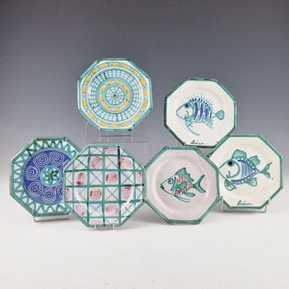 Robert PICAULT (1919-2000)
6 plates with...
