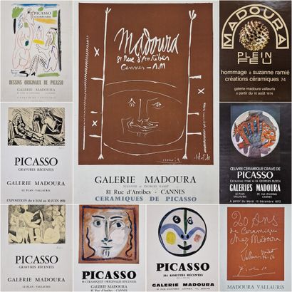 ENSEMBLE D'AFFICHES de la Galerie MADOURA...