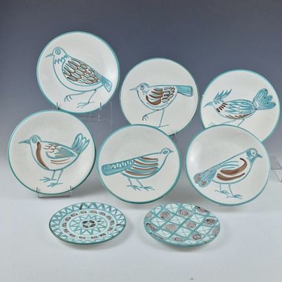 Robert PICAULT (1919-2000)
Set of 6 BIRD...