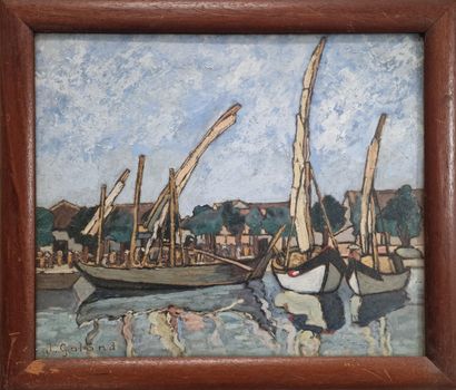 Jules GALAND (1870-1924)
Vue d'un port en...