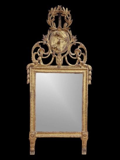GRAND MIROIR de Style Louis XVI Circa 1960...