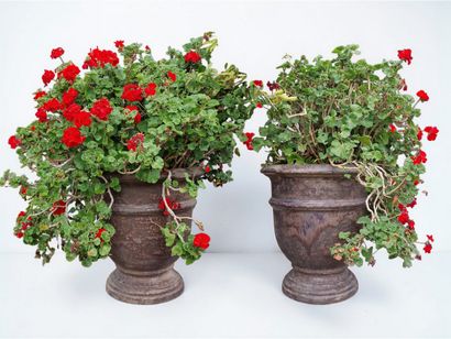 GOICOECHEA - PAIRE DE VASES DE JARDIN de...