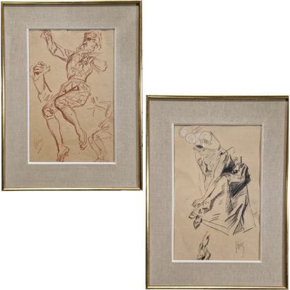 Jules CHERET (1836-1932)
Colombine et Etude...