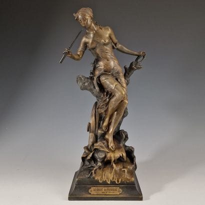 Edouard DROUOT (1859 - 1945) 
Chant du ruisseau
BRONZE...