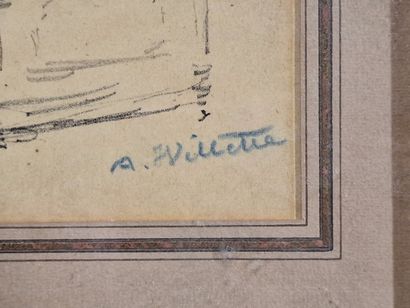 Adolphe WILLETTE (1857-1926) 
Fillette éffarouchée...