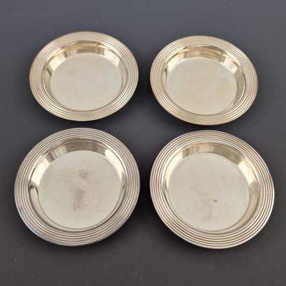 CHRISTOFLE - SET OF 4 INDIVIDUAL TABLE ASHTRAYS...