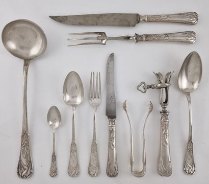 87-piece silver-plated cutlery and knife...