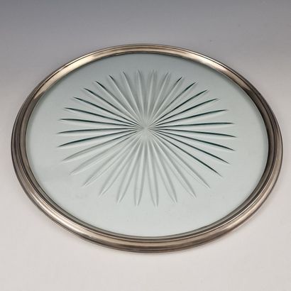 Cut crystal CHEESE OR GATEAU PLATEAU with...