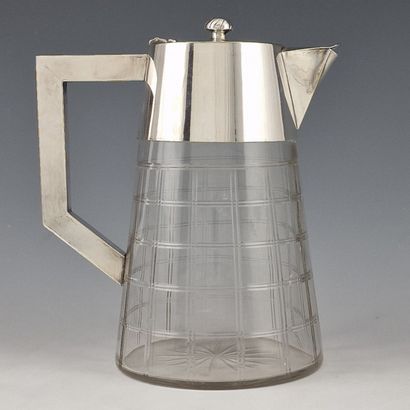 ORANGEADE BROC in engraved white crystal...