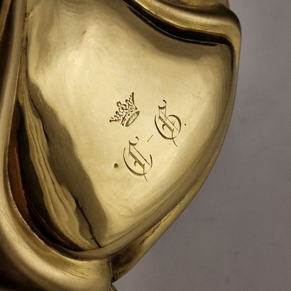 Gilded metal CUP - TABLE SURFACE with moving...