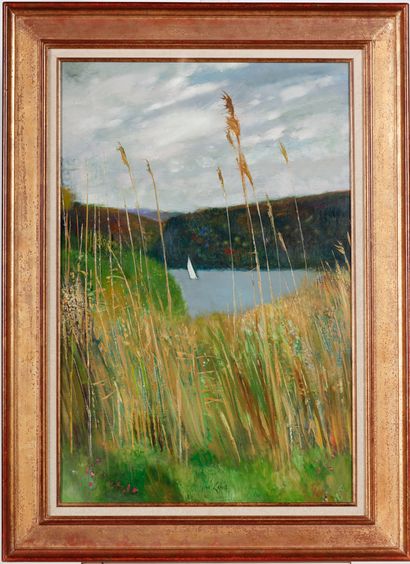 René GENIS (1922-2004)
Les Roseaux, Lake...