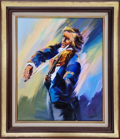 Christian JEQUEL (Né en 1935)
Le violoniste
HUILE...