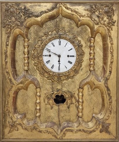 HORLOGE MURALE - AUTRICHE EPOQUE BIEDERMEIER...