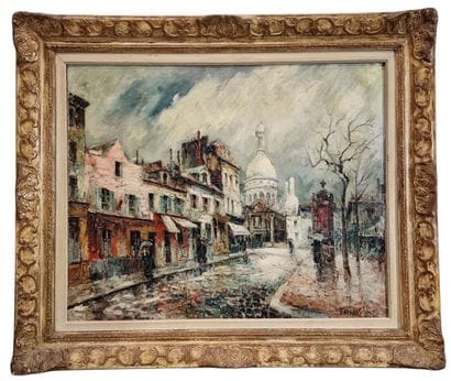 Frank-WILL (1900-1951) 
Vue de Montmartre
HUILE...