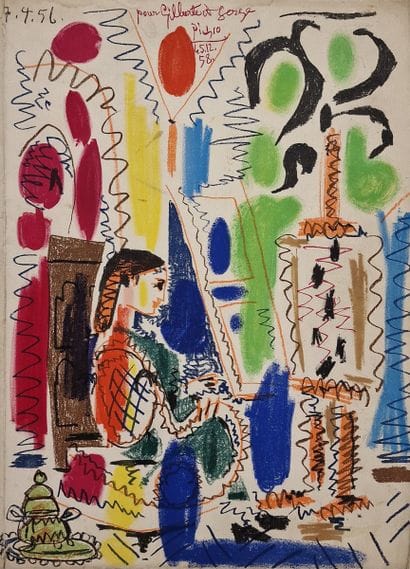 D'après Pablo PICASSO 
L'Atelier de Cannes
LITHOGRAPHIE...