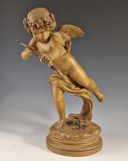 D'après Jean-Antoine HOUDON
Cupidon décochant...