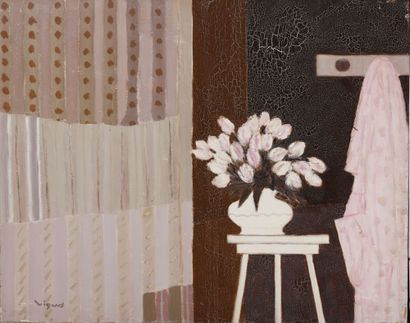 André VIGUD (1939)
Le peignoir rose
HUILE...