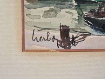 Fernand HERBO (1905 - 1995)
Port of Honfleur
WATERCOLOR...