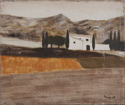 André VIGUD (1939)
Le mas
HUILE SUR TOILE
Signée...