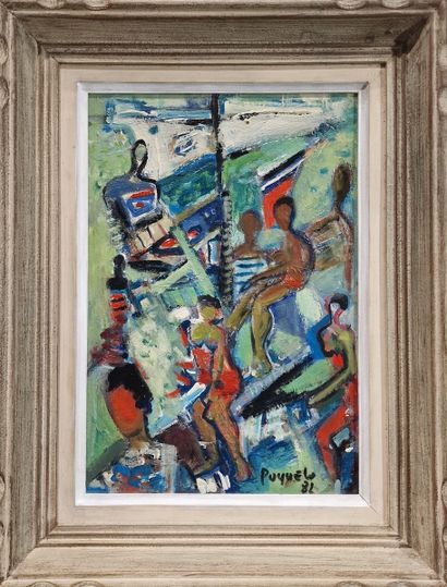 Lucien PUYUELO (1927-2003)
Joute à Sète -...