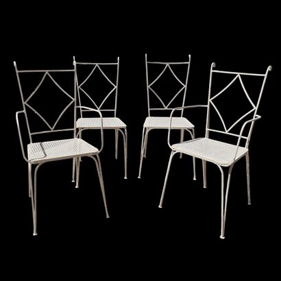 In the style of Mathieu MATEGOT—PAIR OF ARMCHAIRS...