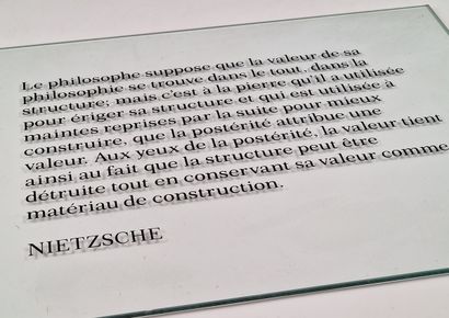 Joseph KOSUTH (né en 1945)
Mémoire de la...