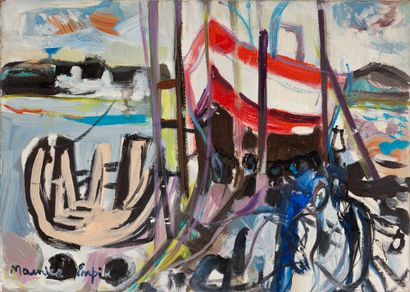 Maurice EMPI (1933)
Shipyard
OIL ON CANVAS
Signed...