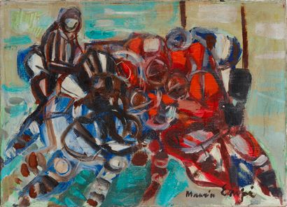Maurice EMPI (1933)
Rugby scrum
OIL ON CANVAS
Signed...