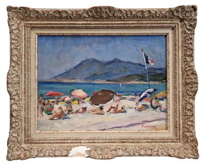 Pierre CORNU (1895-1996)
Scène de plage
HUILE...