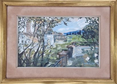 Albert LAPRADE (1883-1978) 
View of the Arch...