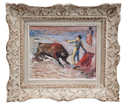 Pedro CREIXAMS (1893-1965)
Scène de corrida
HUILE...